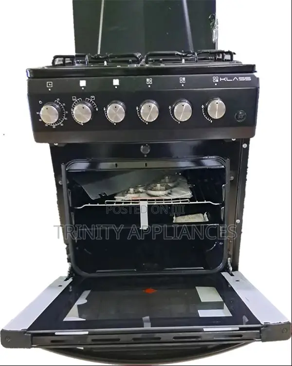 Klass 60x60cm Full Gas Cooker Gas Oven Grill,4TTE-6640 BKL