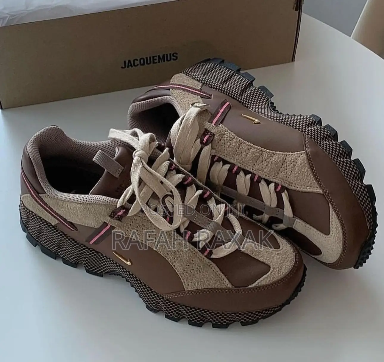 Original Nike Air Humara X Jacquemus Brown Sneakers