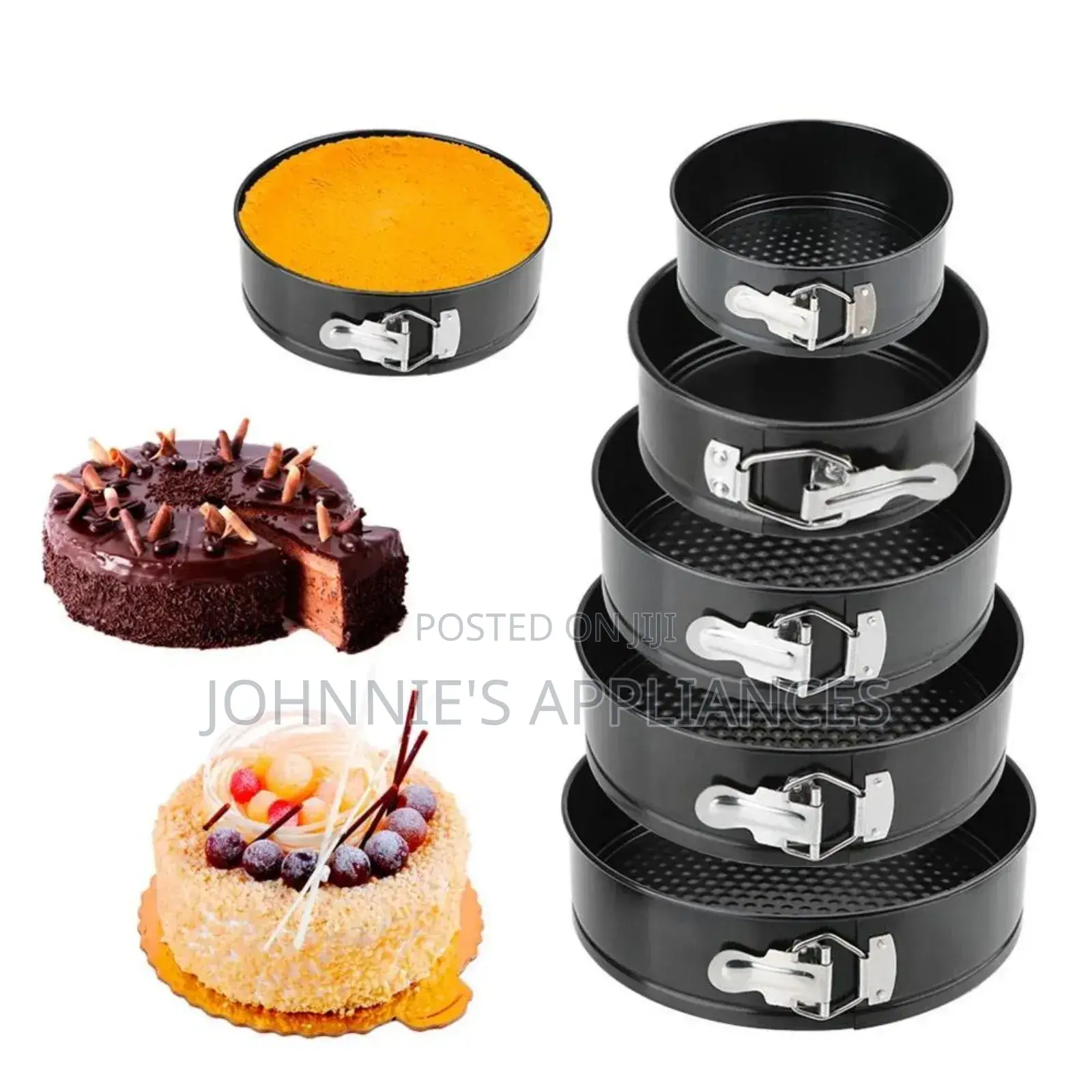 Round Cake Moulds 5pac Aset