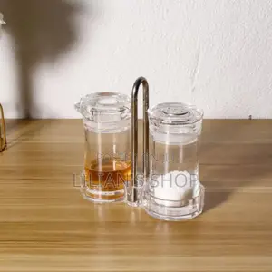 Transparent Table Spice Jar Set
