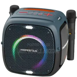 Hopestar 80w Wireless Bass Speaker WTH Stand 2microphones