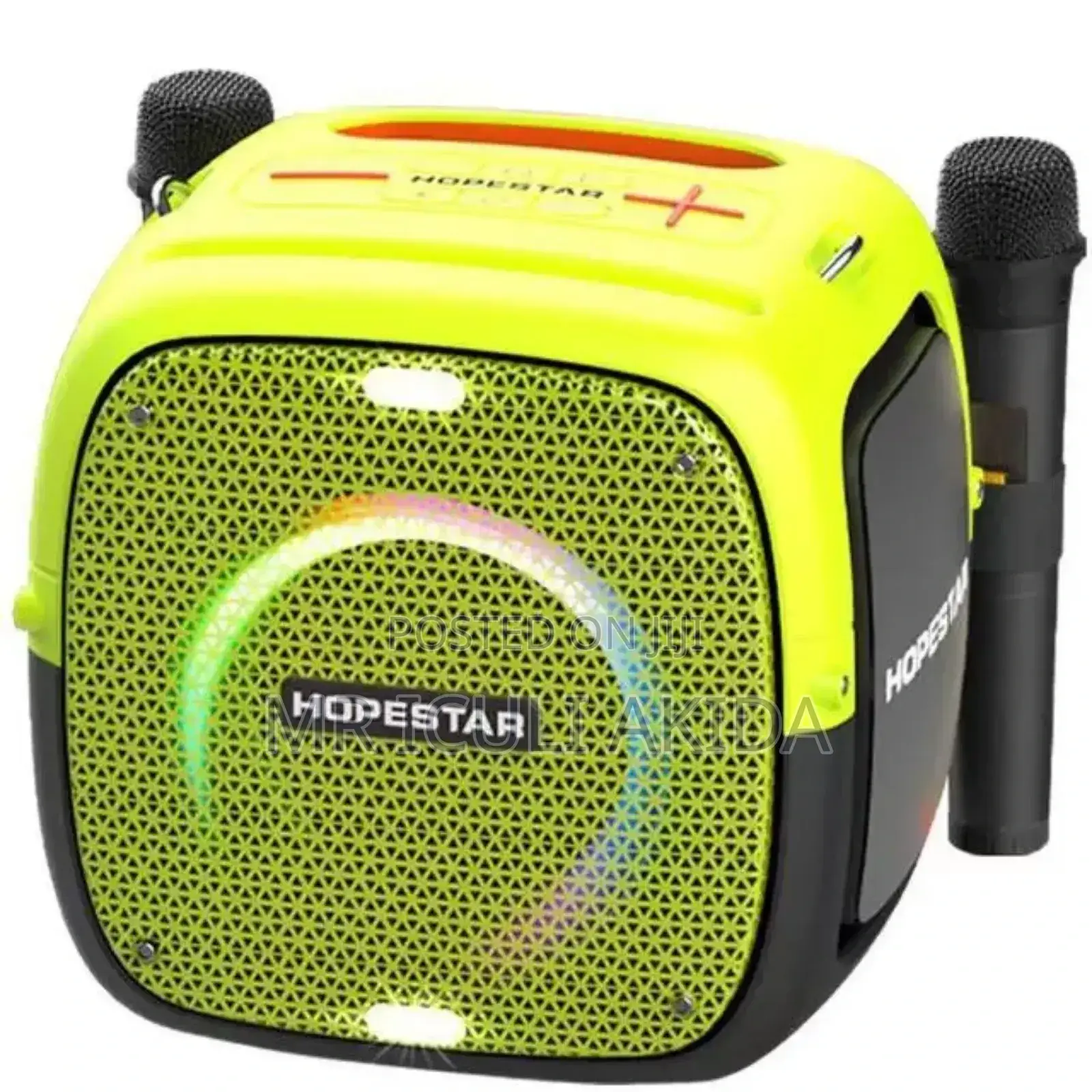 Hopestar 80w Wireless Bass Speaker WTH Stand 2microphones