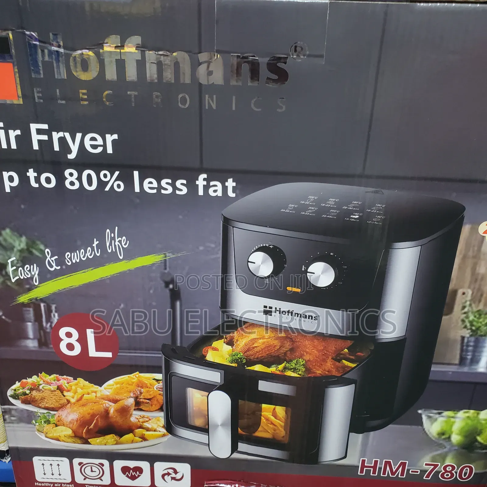 Air Fryer 8l- Hoffmans- 80% Less Fat- Cook Healthy