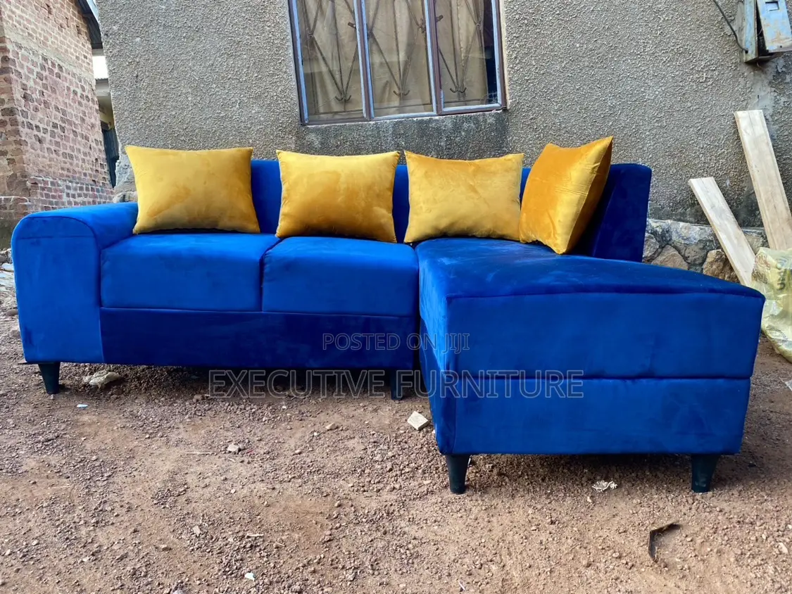 Sectional Blue Sofa Set