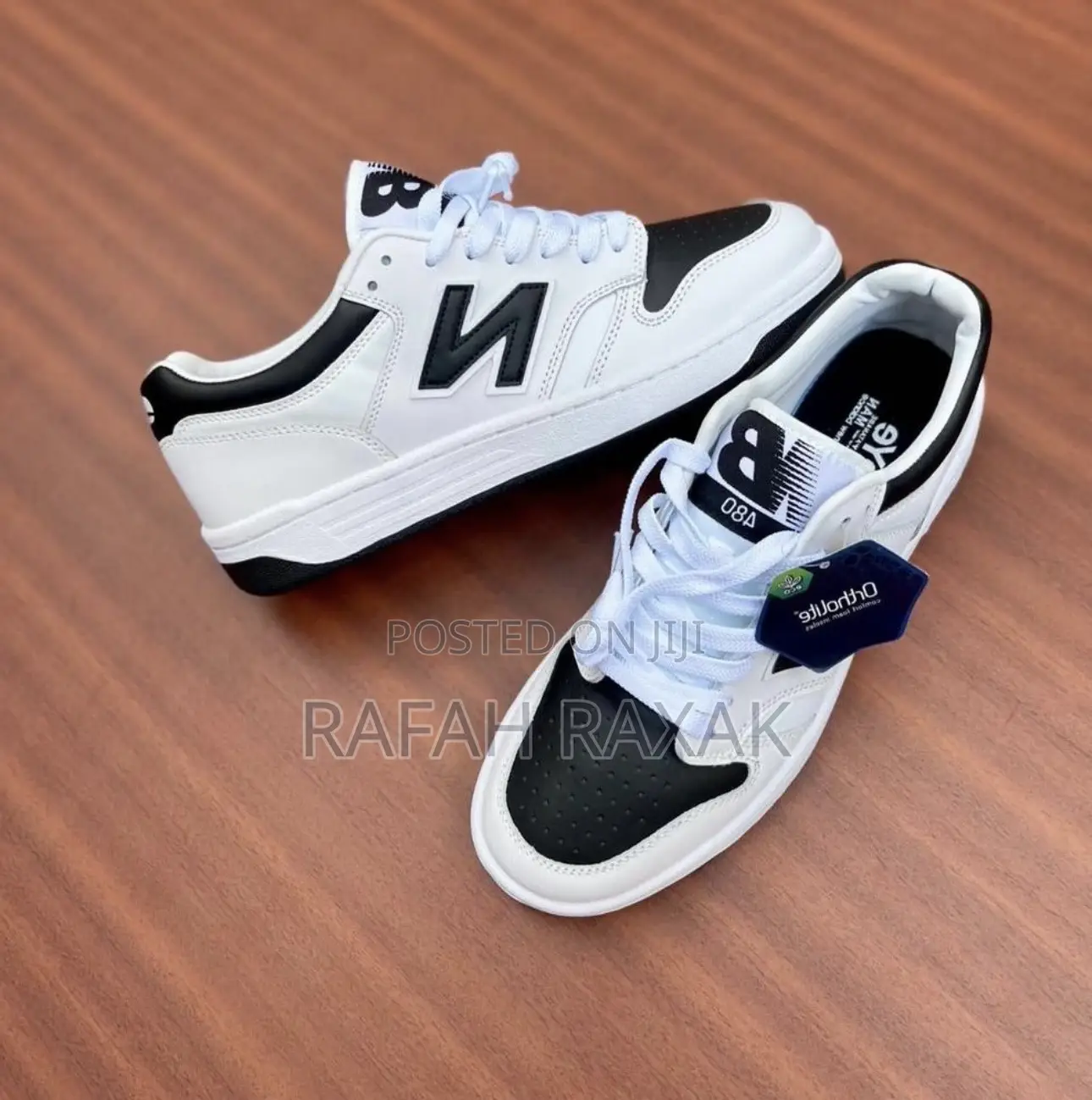 Original White/Black New Balance 480 Low Casual Sneakers