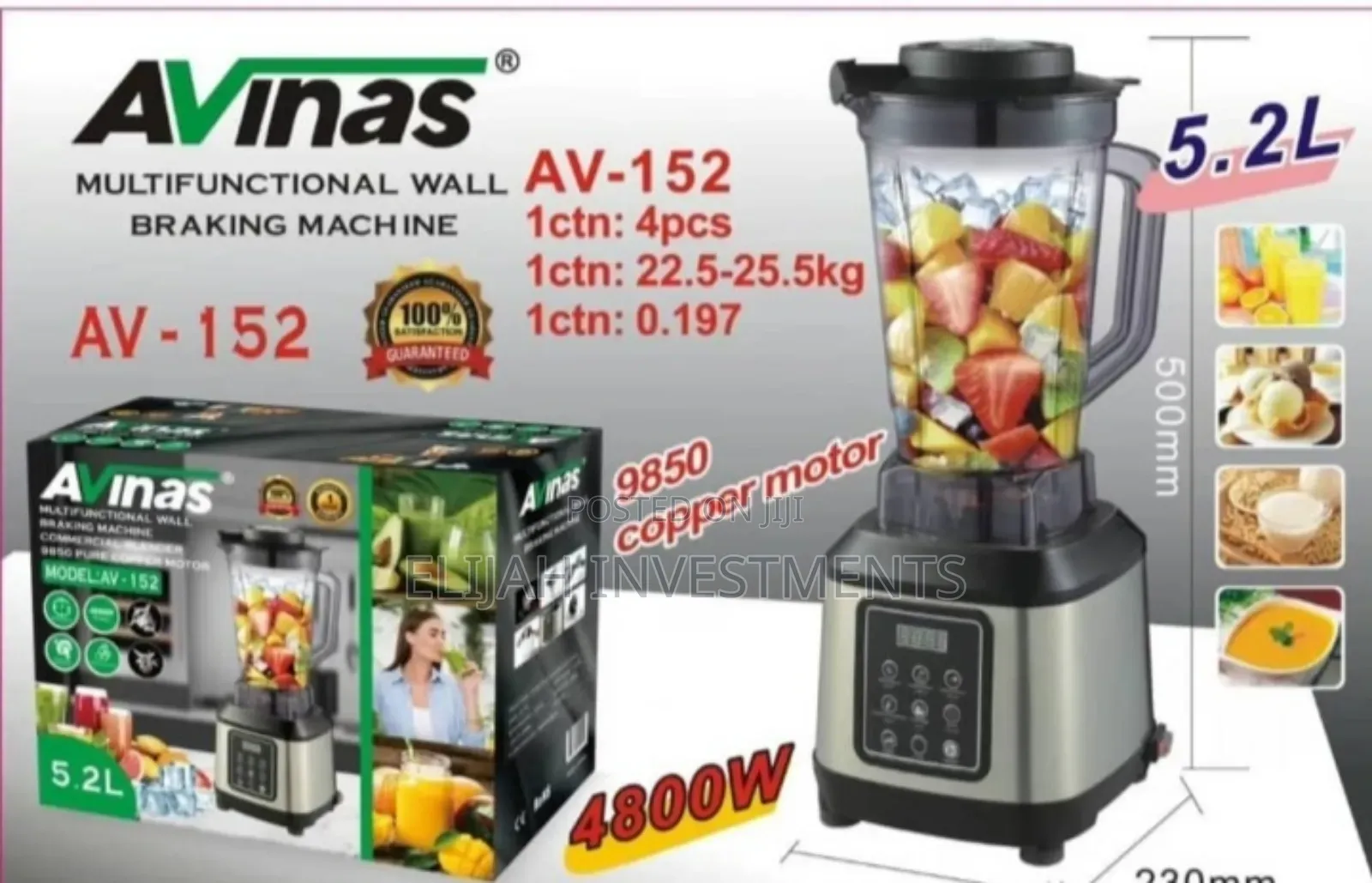 New Unique 5.2L Avinas Electric Blender