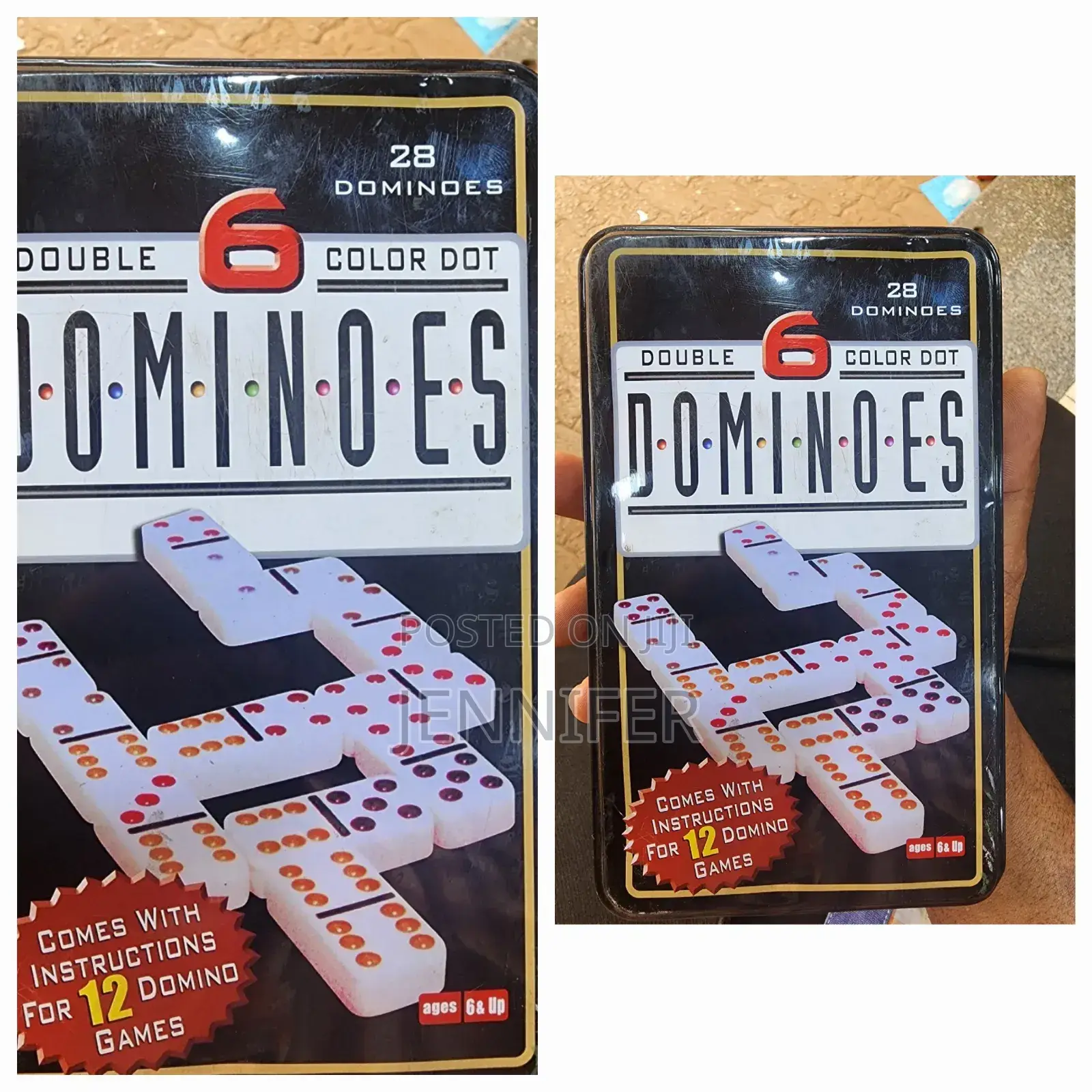 Double 6 Colour Dot Diminoes