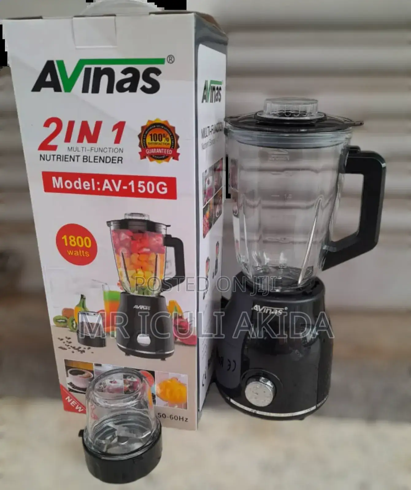 Avinas 1800w 2in1 Multifunction Nutrient Blender Grinder