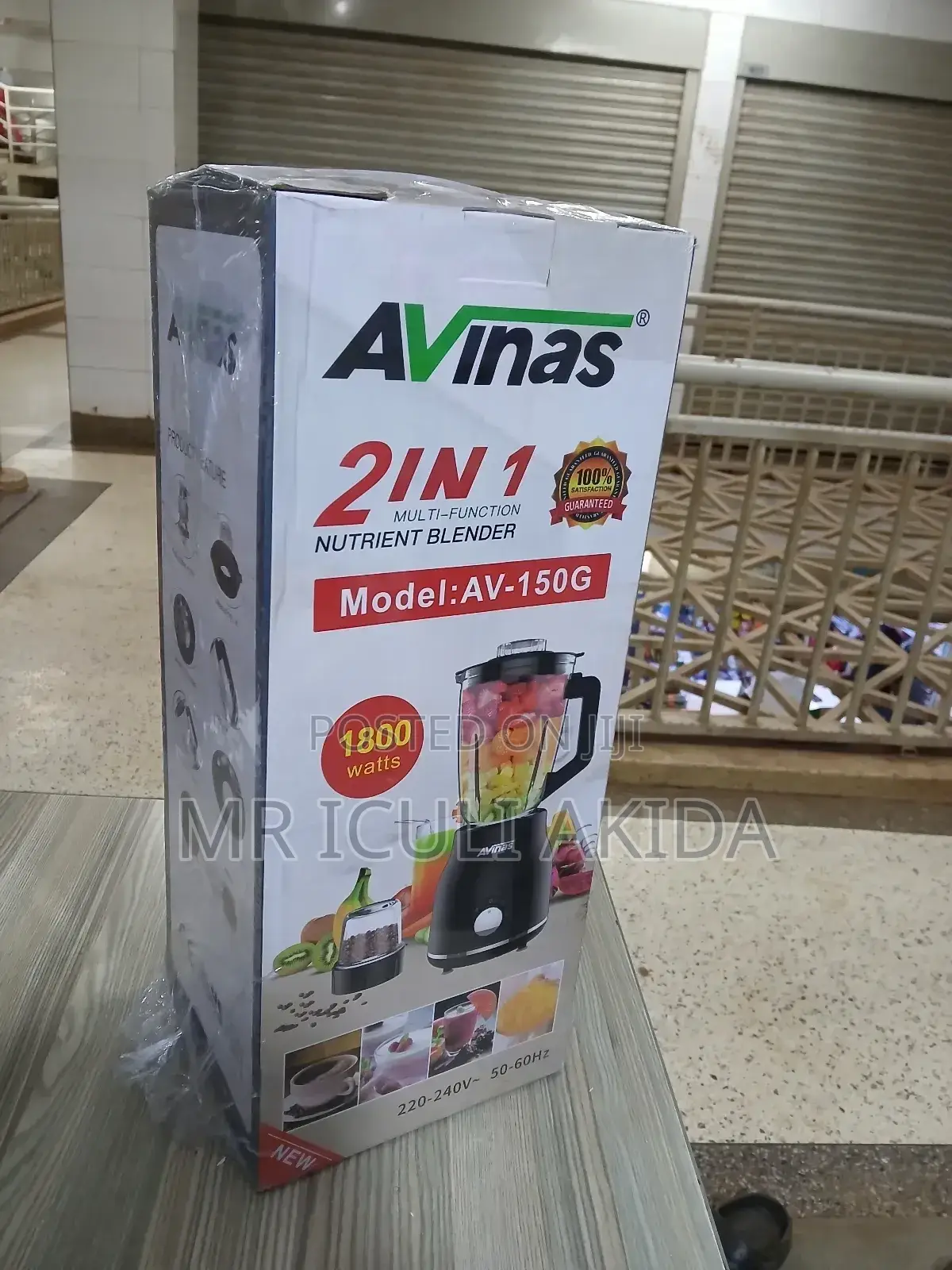Avinas 1800w 2in1 Multifunction Nutrient Blender Grinder