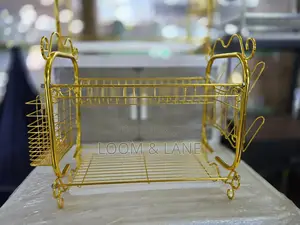 2 Tiers Gold Dish Drainage Rack