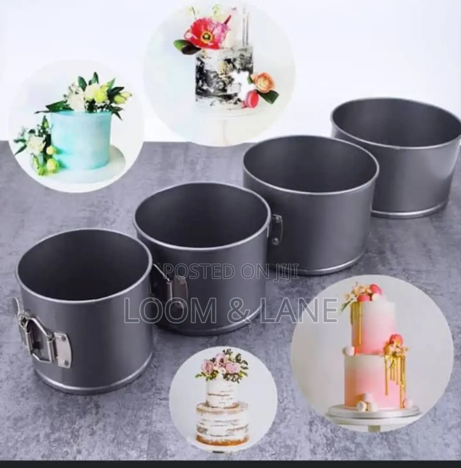 4pcs Round Non Stick Cake Mould