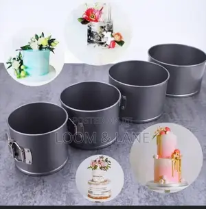 4pcs Round Non Stick Cake Mould