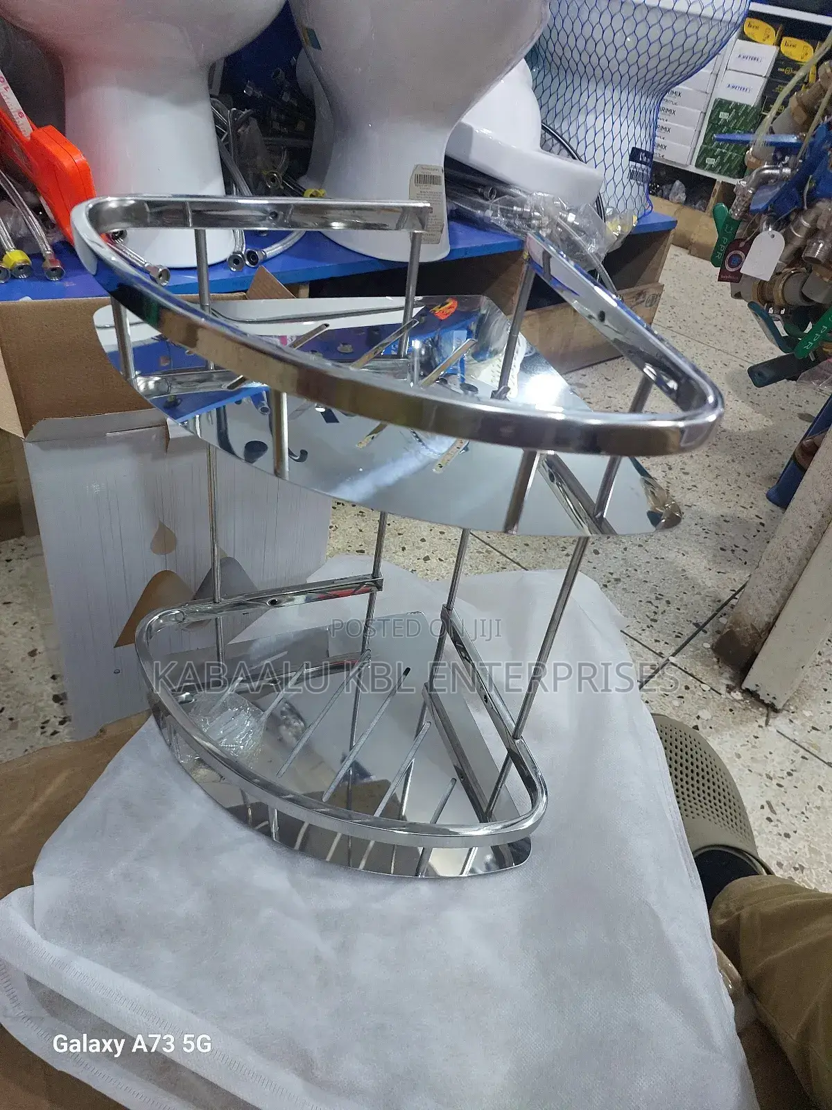 Double Corner Shelf Silver