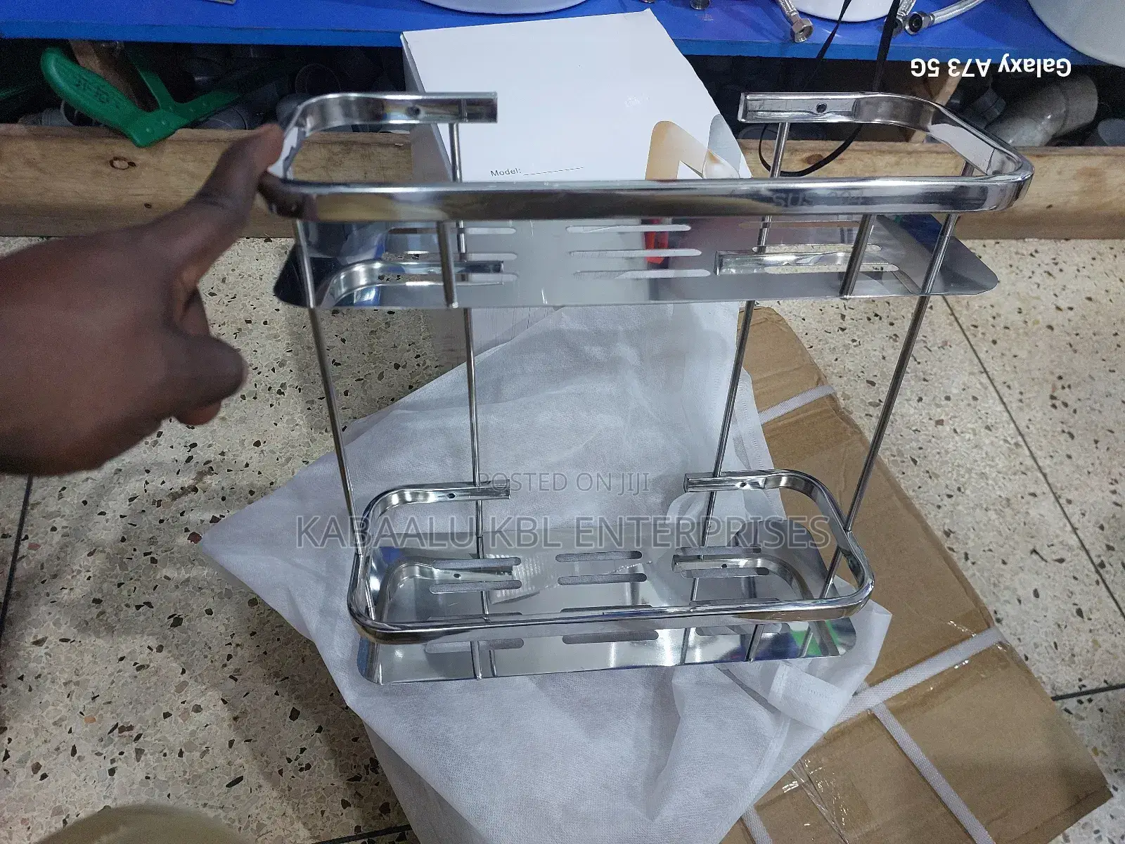 Double Straight Shelves Silver