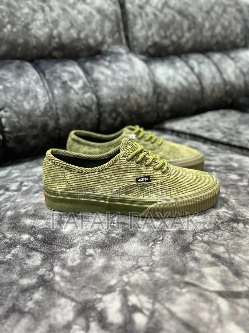 Original Green Crochet Low Vans Off the Wall Sneakers
