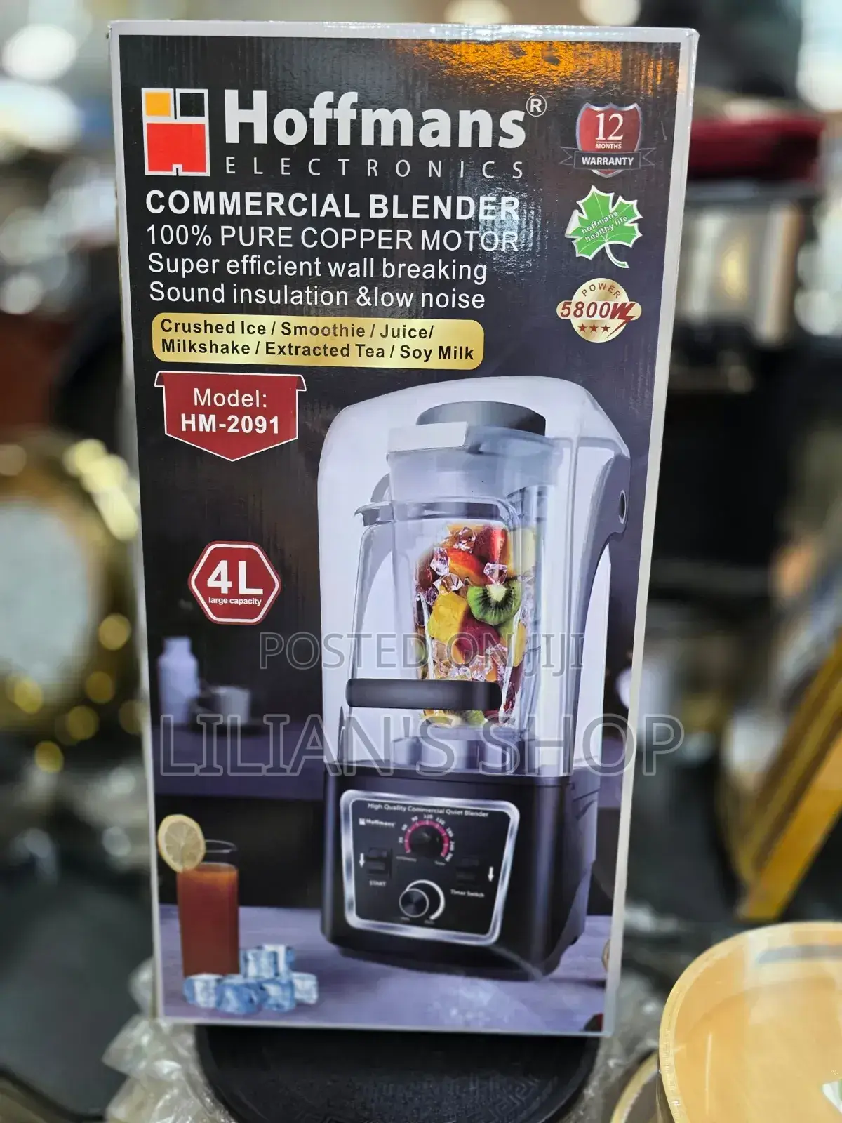 Hoffman 5litres Commercial Low Noise Blender