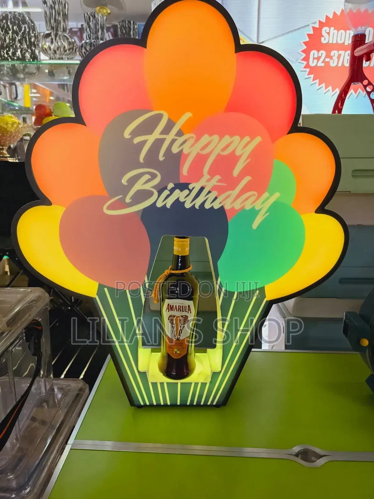 Happy Birthday Rechargeable Bar Bottle Holder