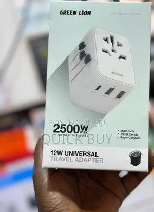 Premium Original Green Lion 12W Universal Travel Adapter