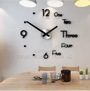DIY Stick Wall Clock Modern Watch 3D