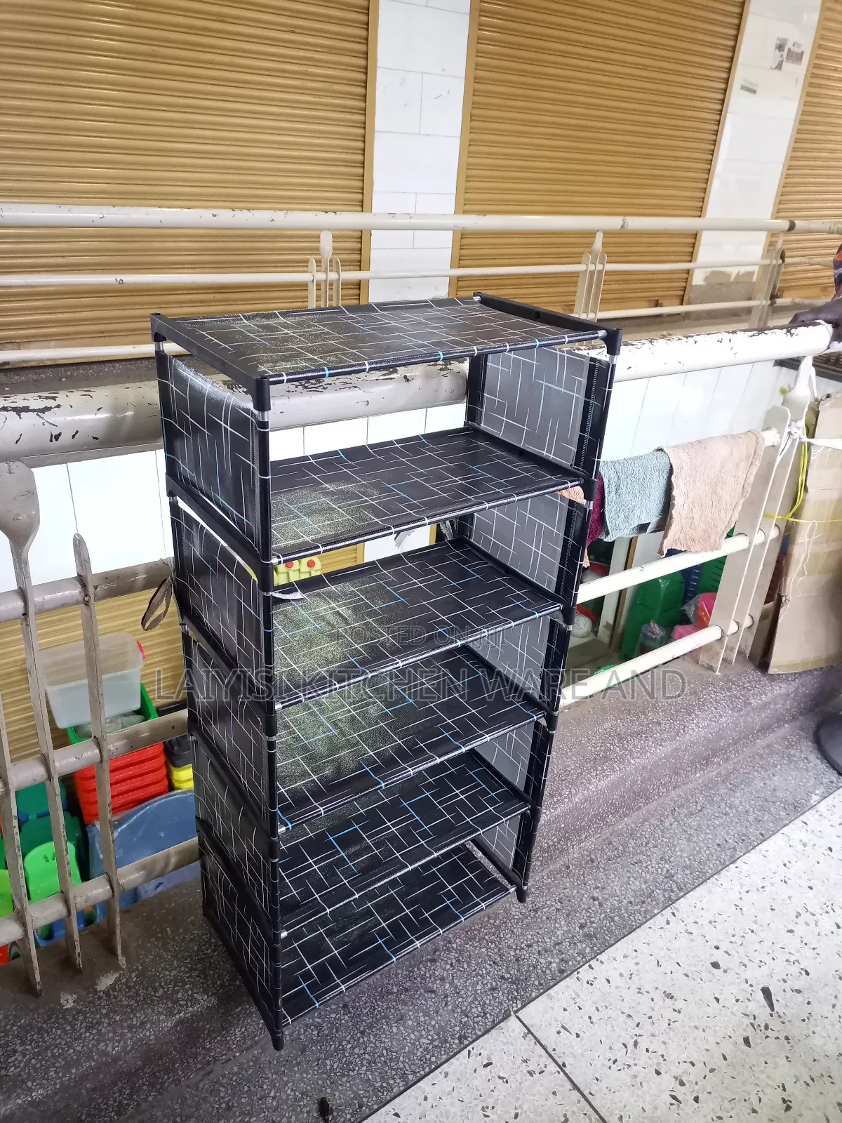 5tier Portable but Strong Steel Shoe Rack With Guards