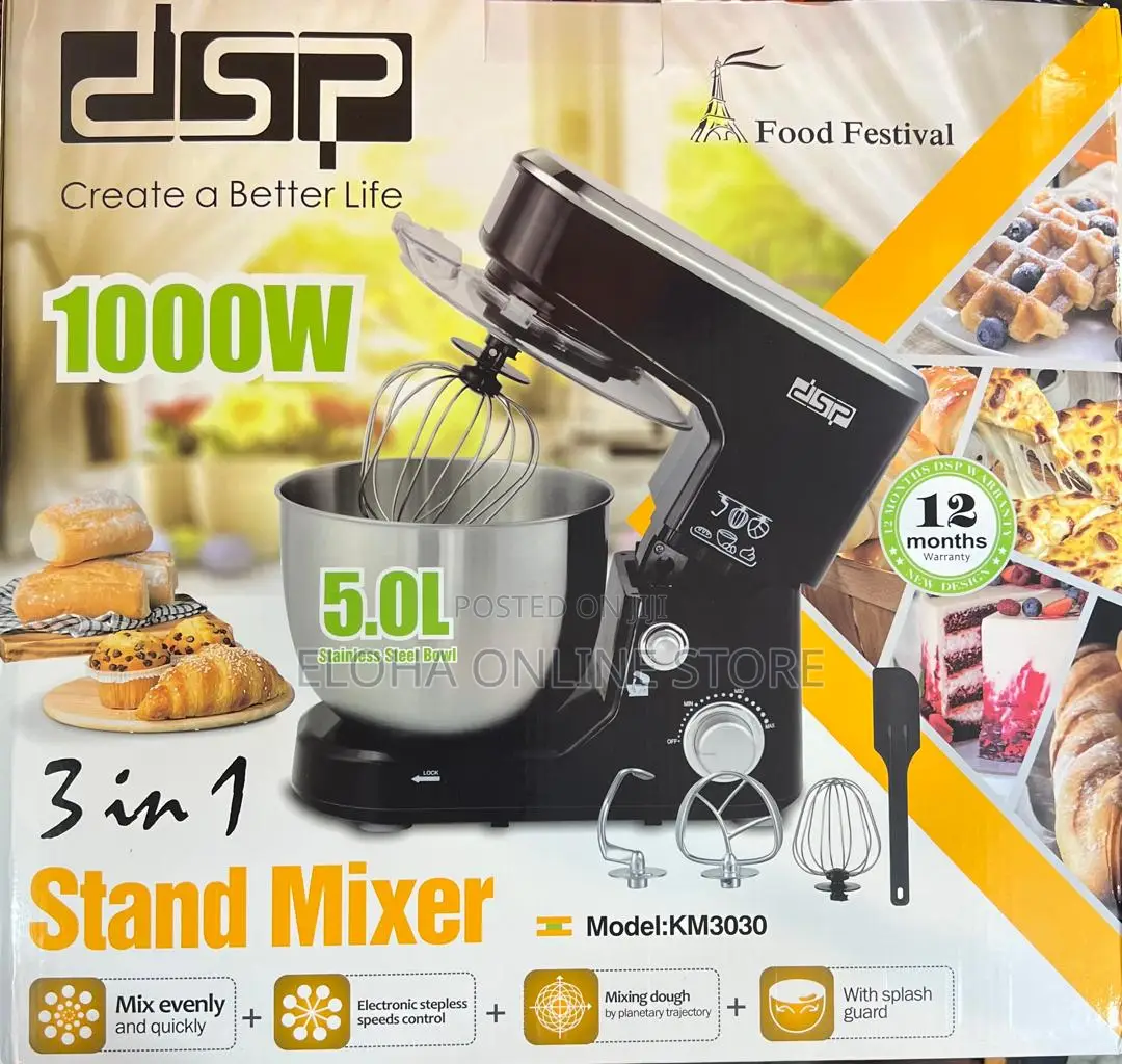 DSP 3 in 1 Stand Mixer Stainless Steel Bowl