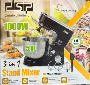 DSP 3 in 1 Stand Mixer Stainless Steel Bowl