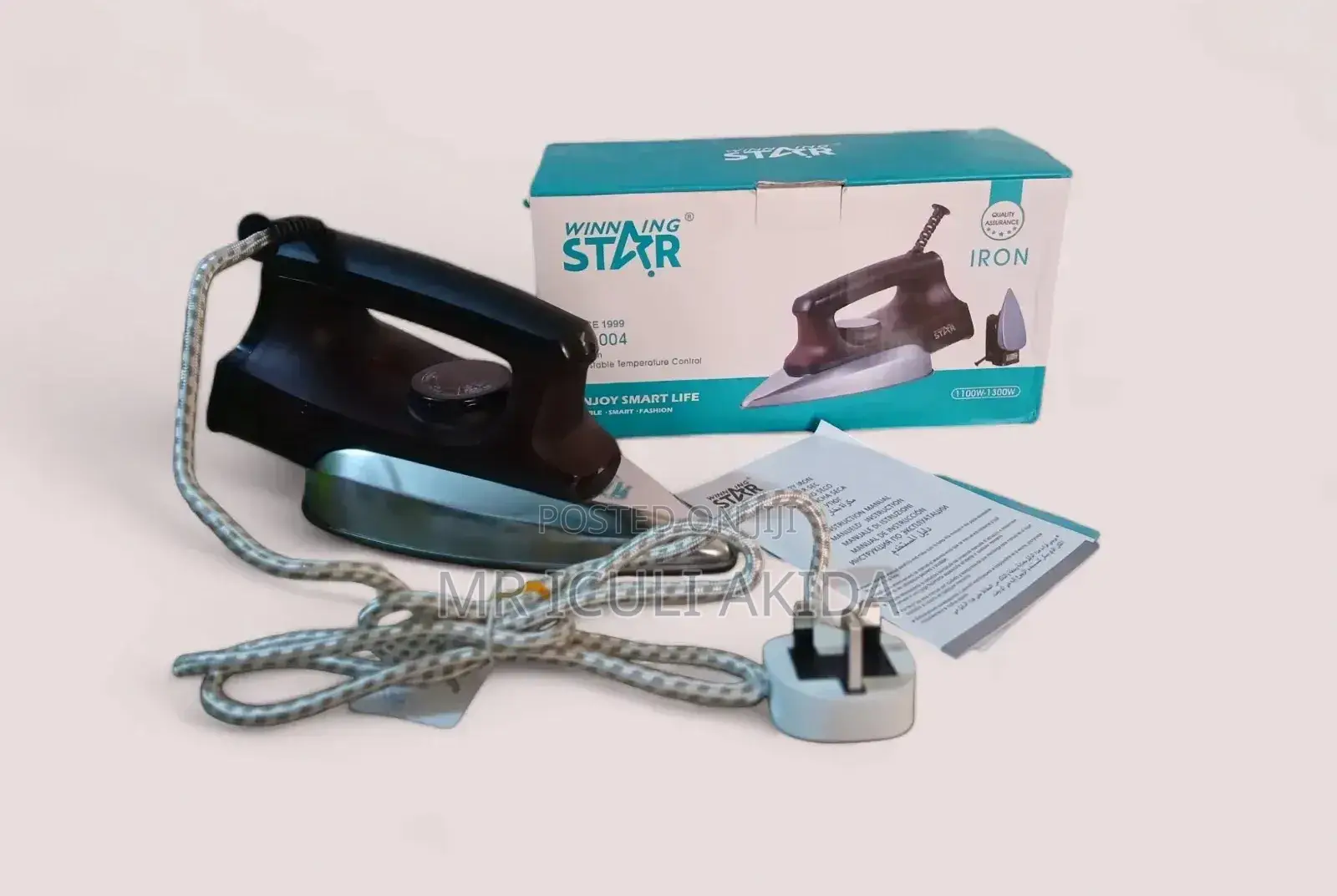 Winning Star 1300w Dry Adjustable Temperature Flat Iron