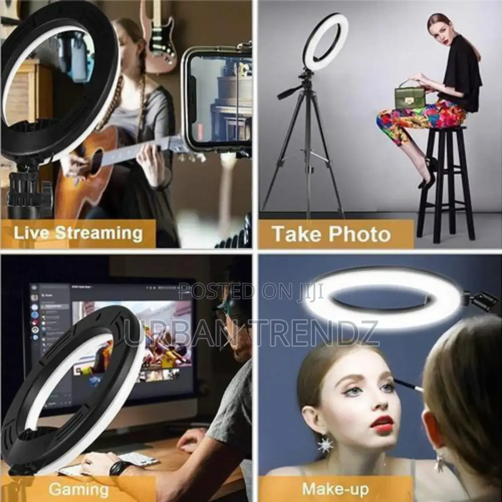 10 Inch Selfie LED Beauty Ring Light Tripod Stand For Makeup