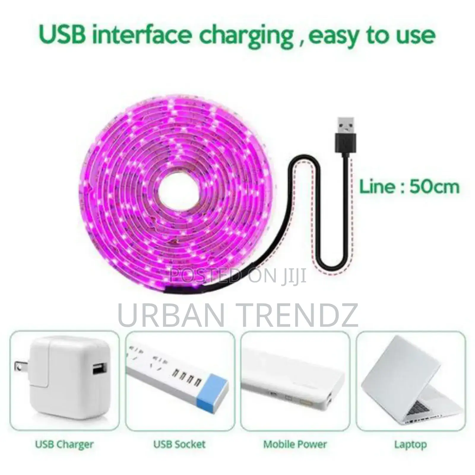 LED Grow Light Full Spectrum USB Grow Light Strip 5M 2835