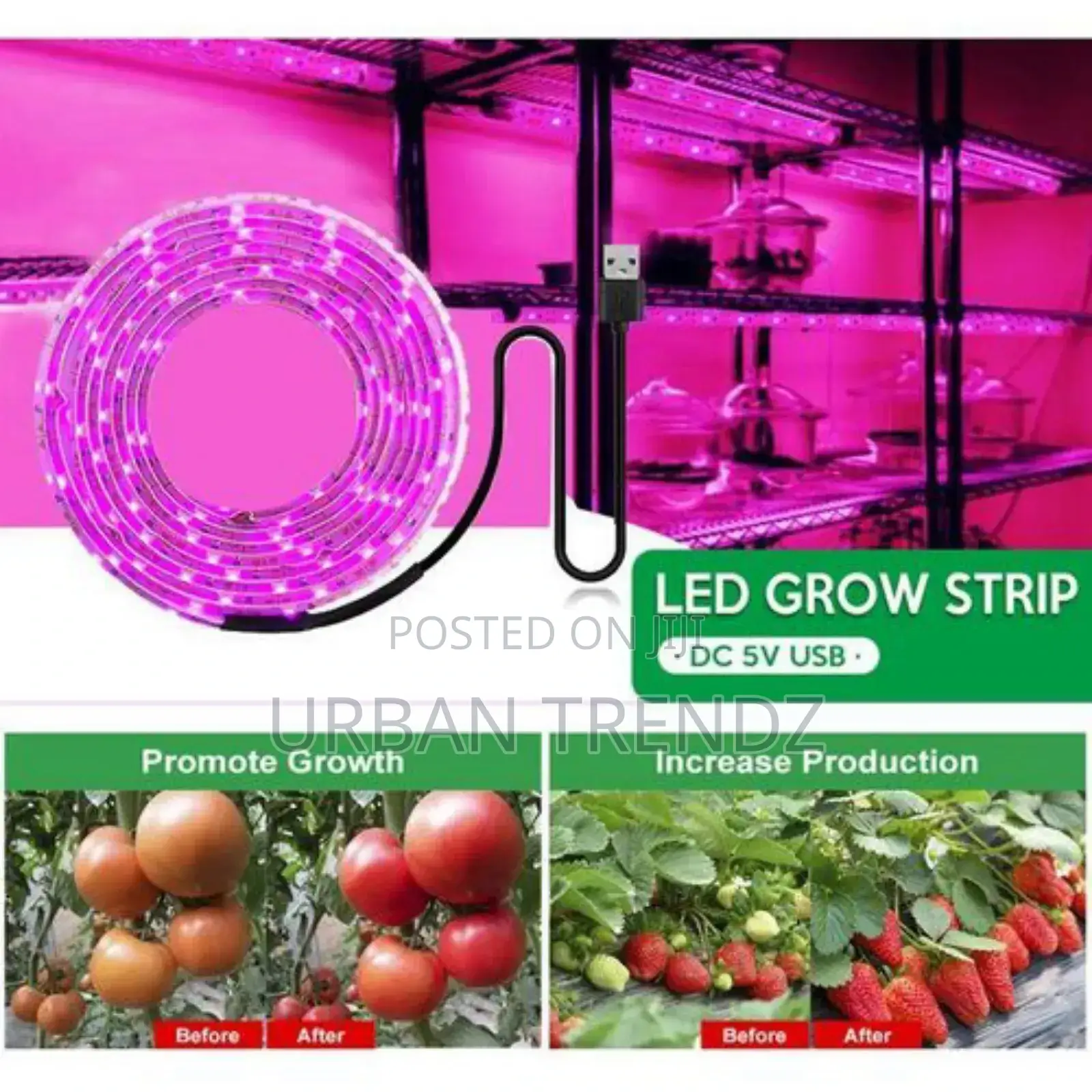 LED Grow Light Full Spectrum USB Grow Light Strip 5M 2835