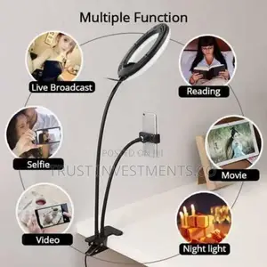 Photo - Adjustable Desk / Office Mobile Phone Holder Ring Light