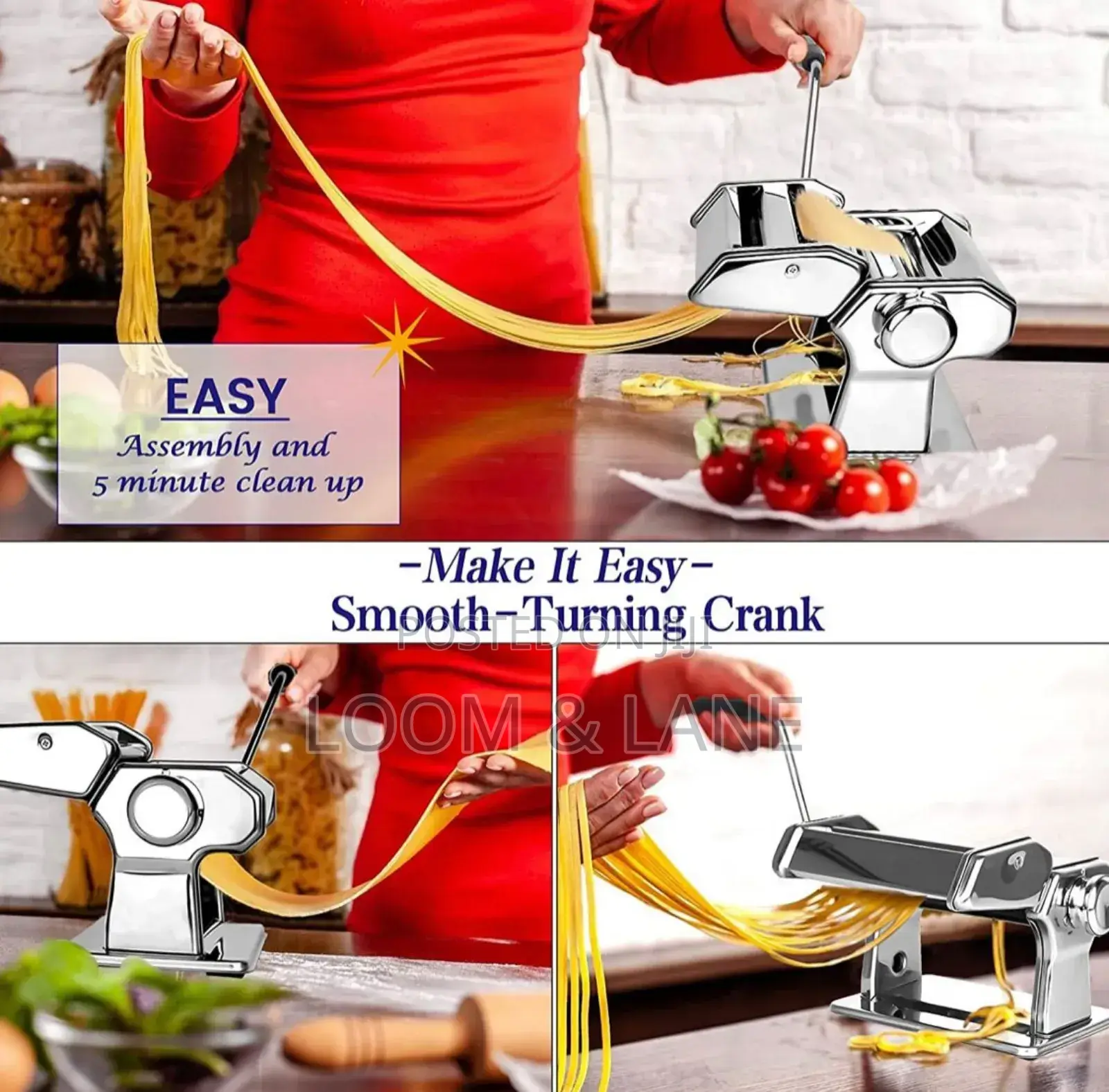 Manual Stainless Steel Pasta Maker Machine