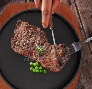Photo - 1pc Non Stick Steak Pan With Wooden Base