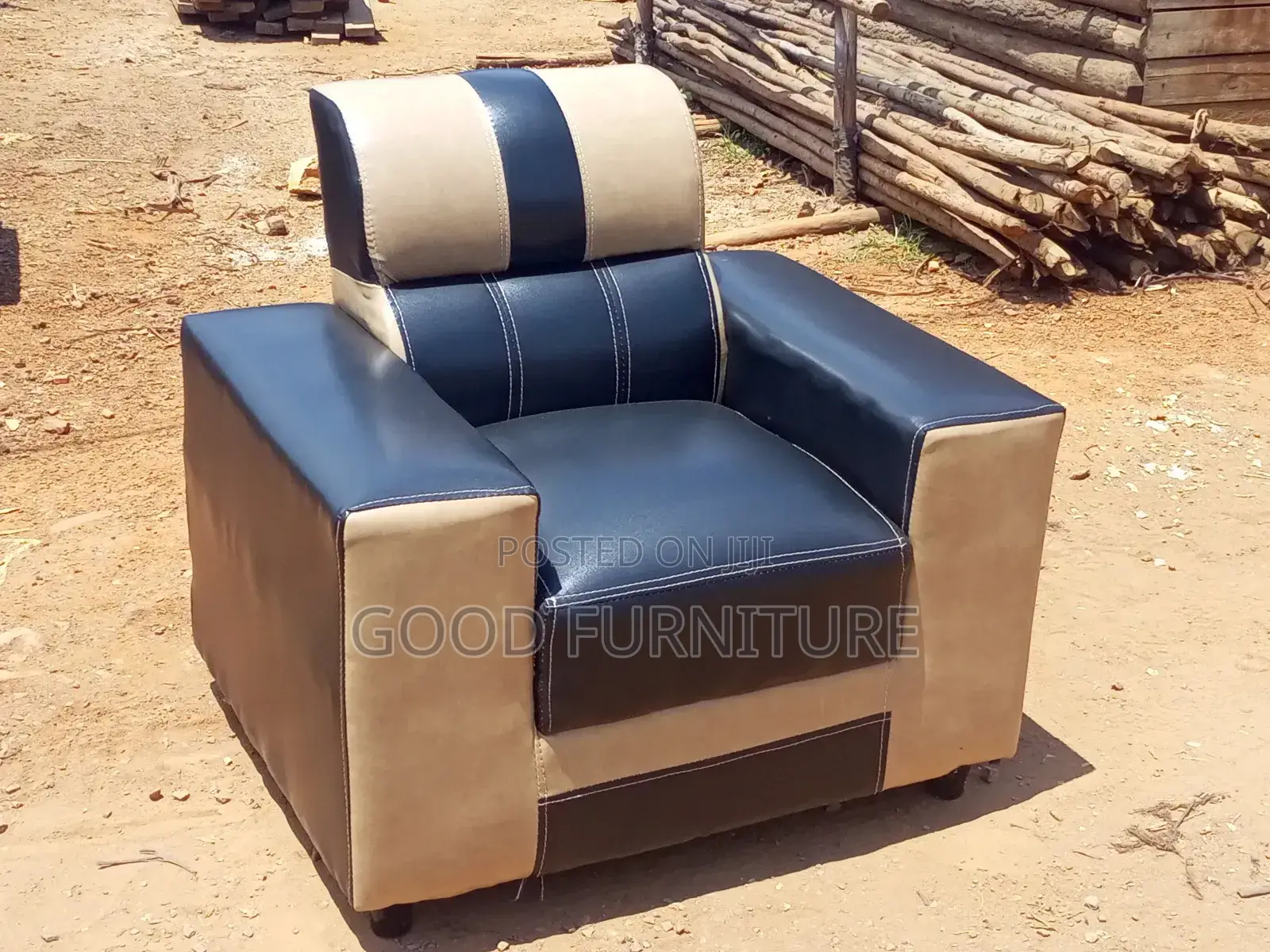 Unique Leather Single Seater Sofa