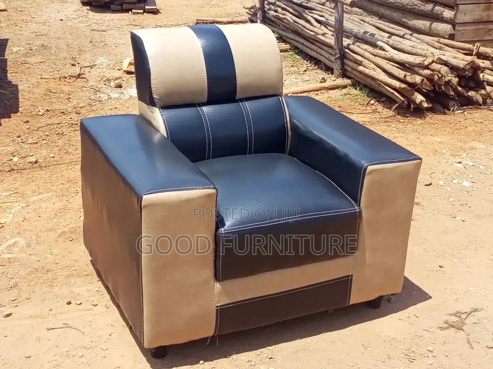 Unique Leather Single Seater Sofa