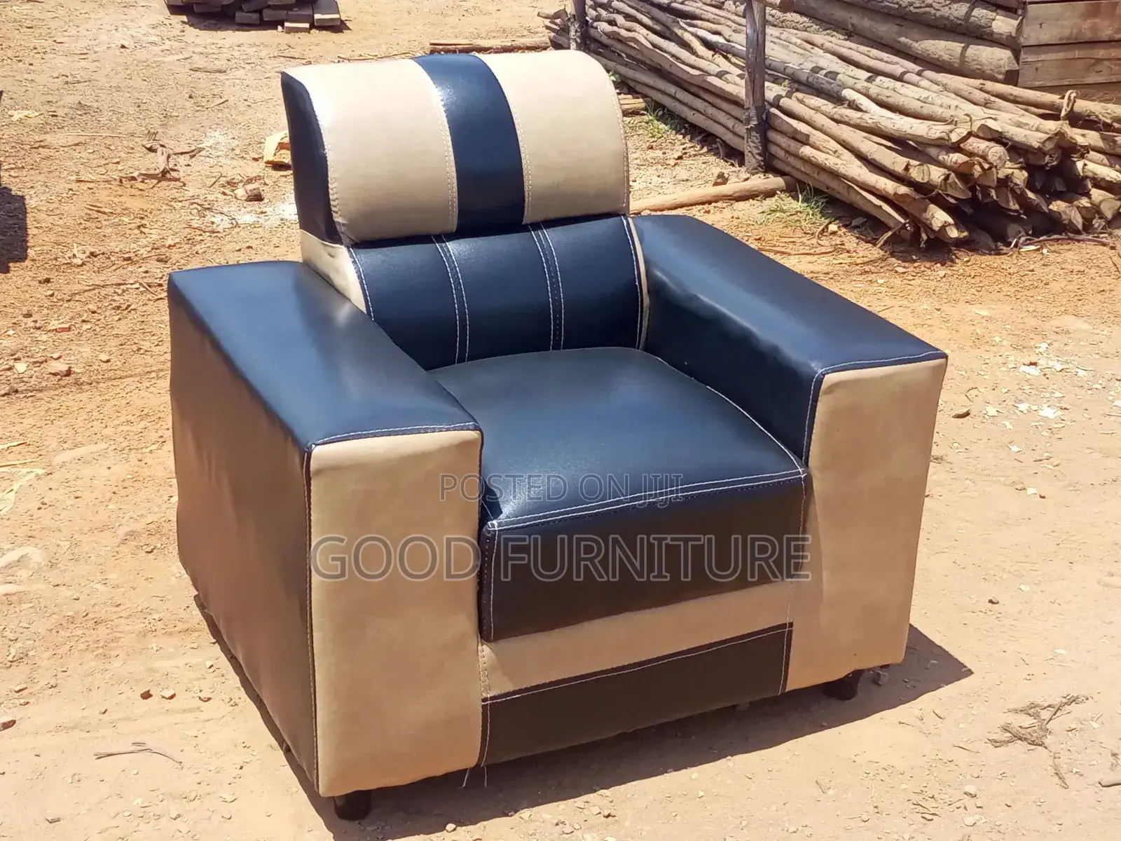 Unique Leather Single Seater Sofa