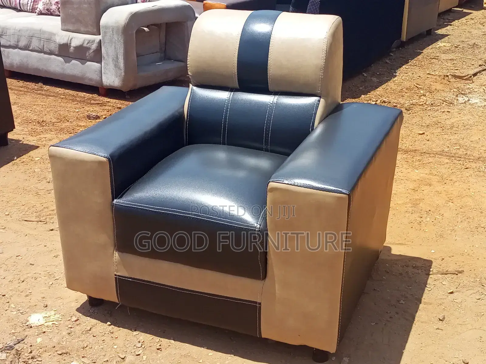 Unique Leather Single Seater Sofa