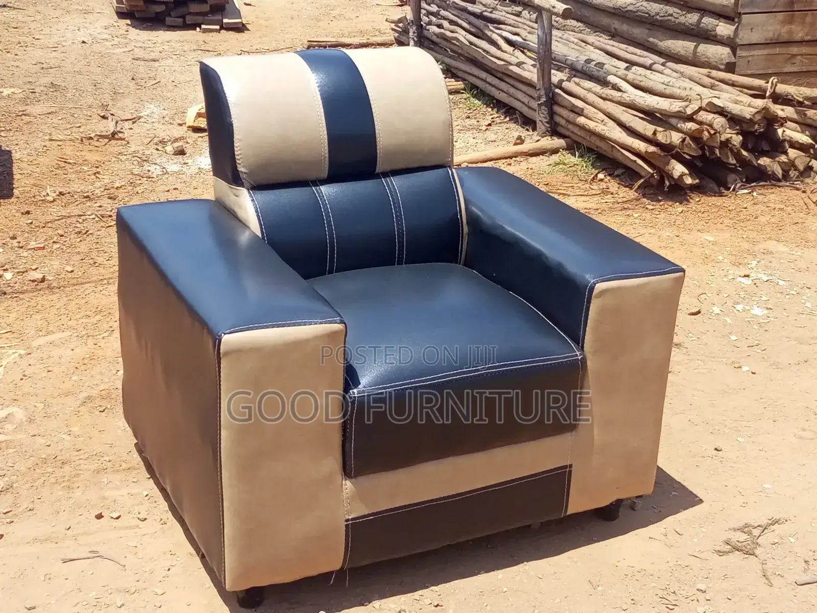 Unique Leather Single Seater Sofa