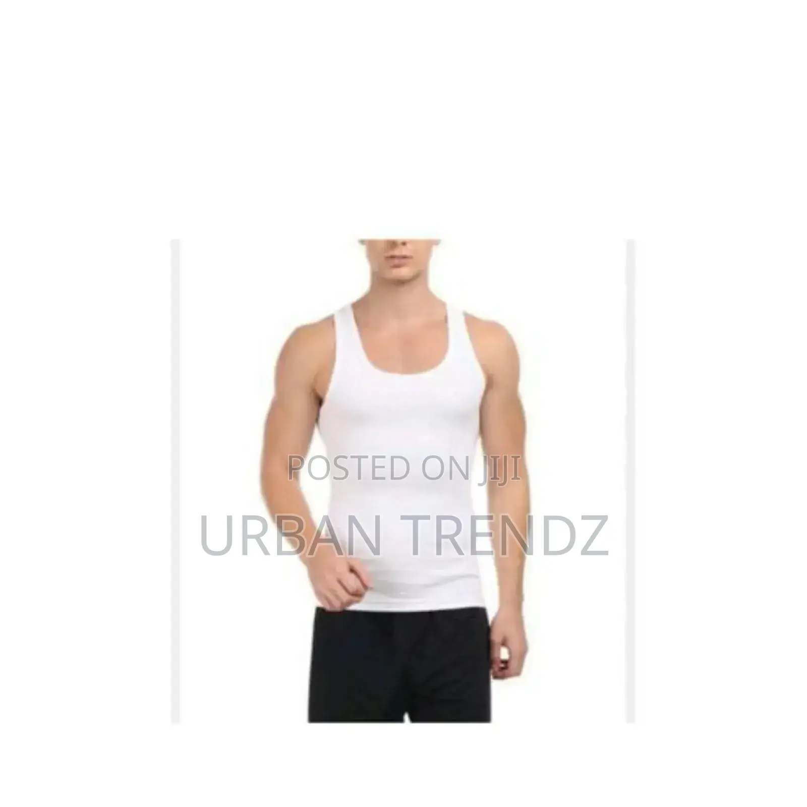 3pack of Men's Cotton Vest - White, Black, Gray