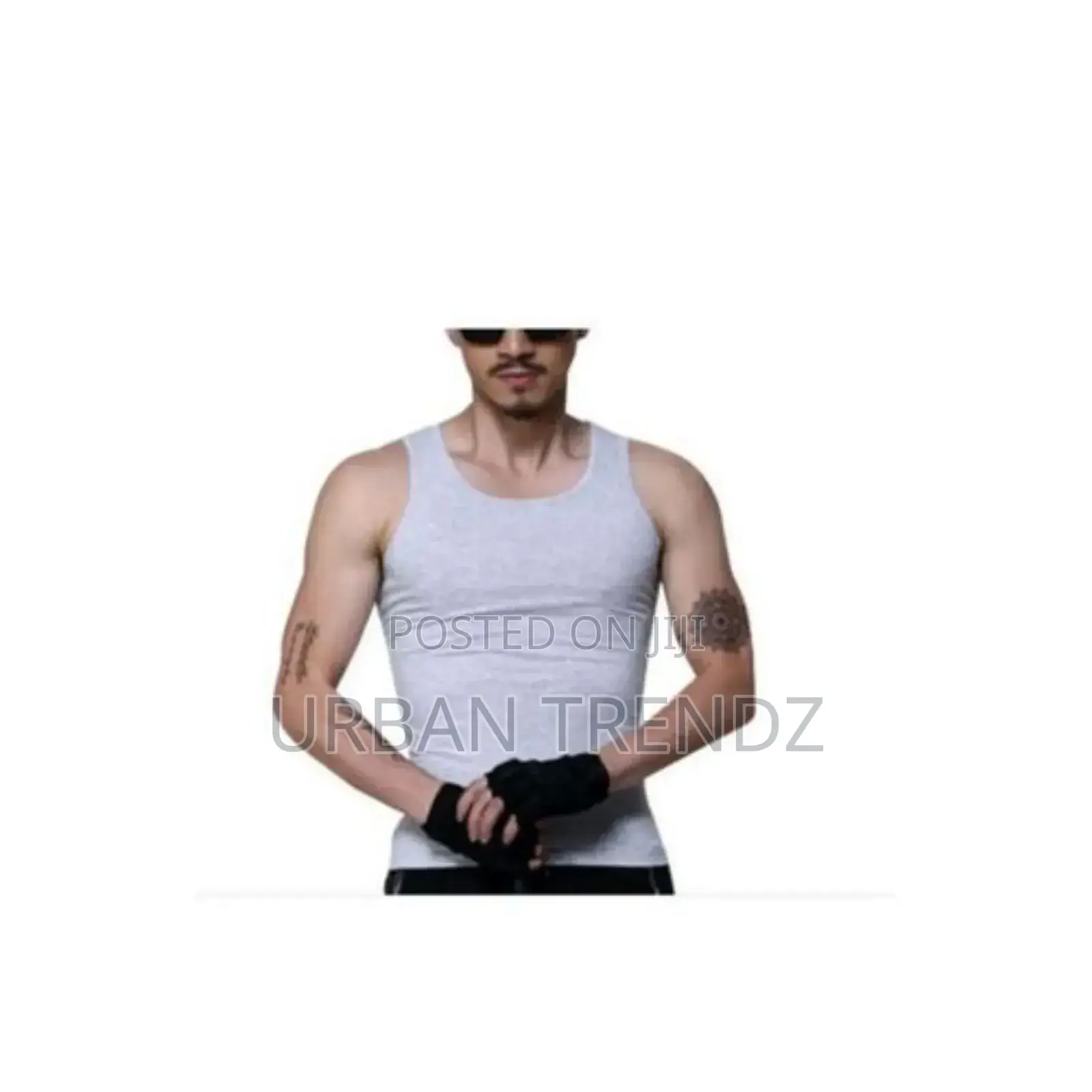 3pack of Men's Cotton Vest - White, Black, Gray