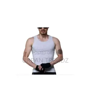 3pack of Men's Cotton Vest - White, Black, Gray