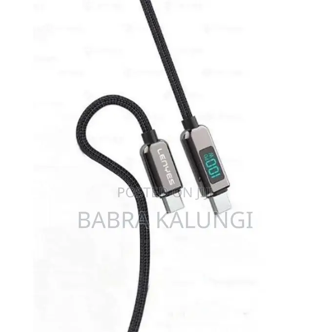 Lenyes Lc102 USB C to USB C Cable 5A Pd 100W LED