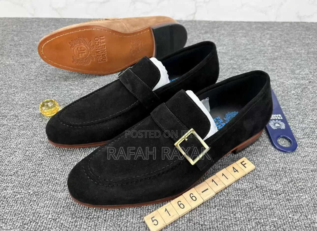 Original Black Suede Franco Banetti Gentle Loafers