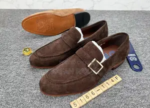 Photo - Original Brown Side Buckle Suede Franco Banetti Loafers