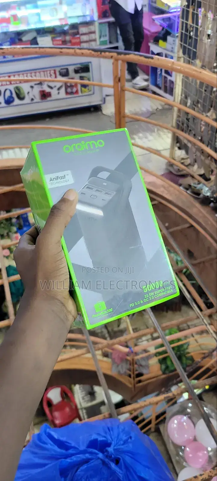 Oraimo 50000mah Power Bank-Black/4 Output Ports Power Bank