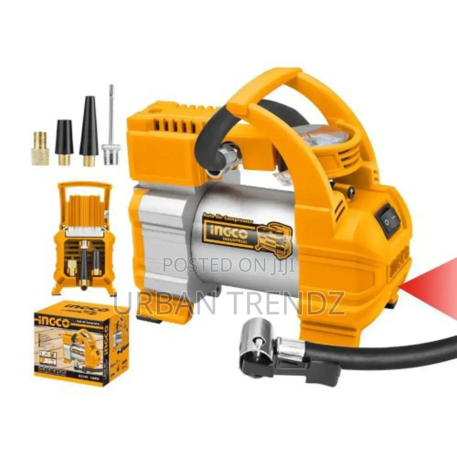 INGCO Auto Air Compressor - Orange / Silver