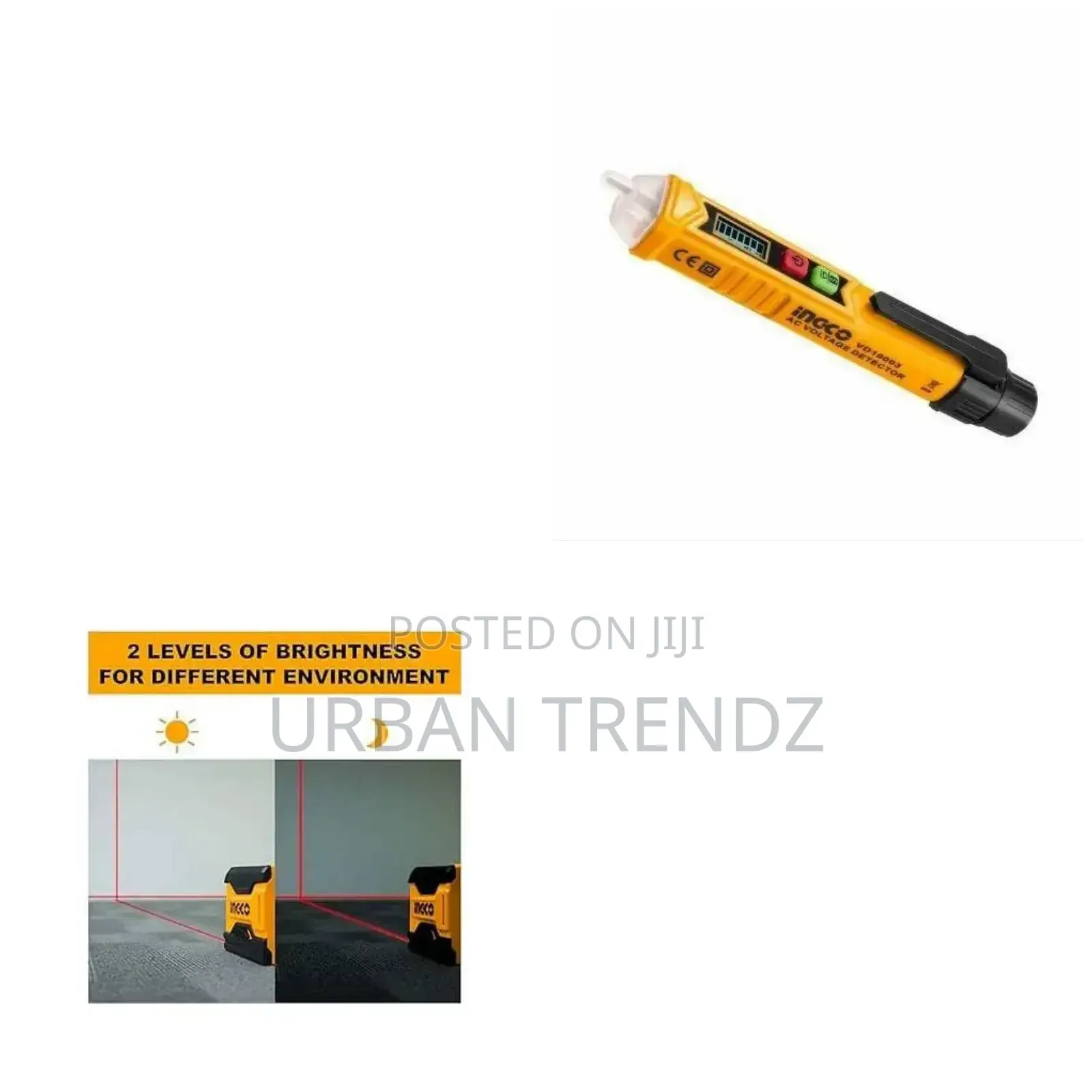 INGCO Vd10003 Ac Voltage Detector - Orange, Black