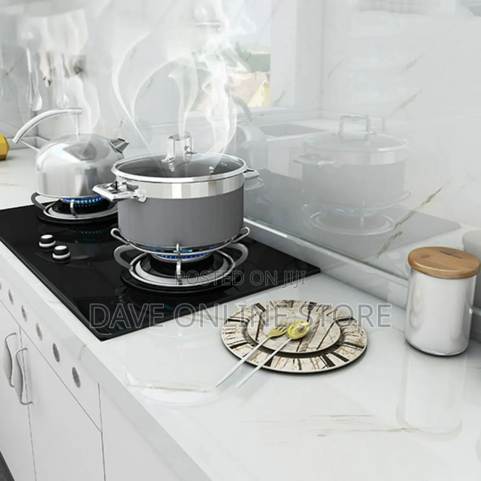5M Marble Self Adhesive Vinyl Waterproof Stickers White