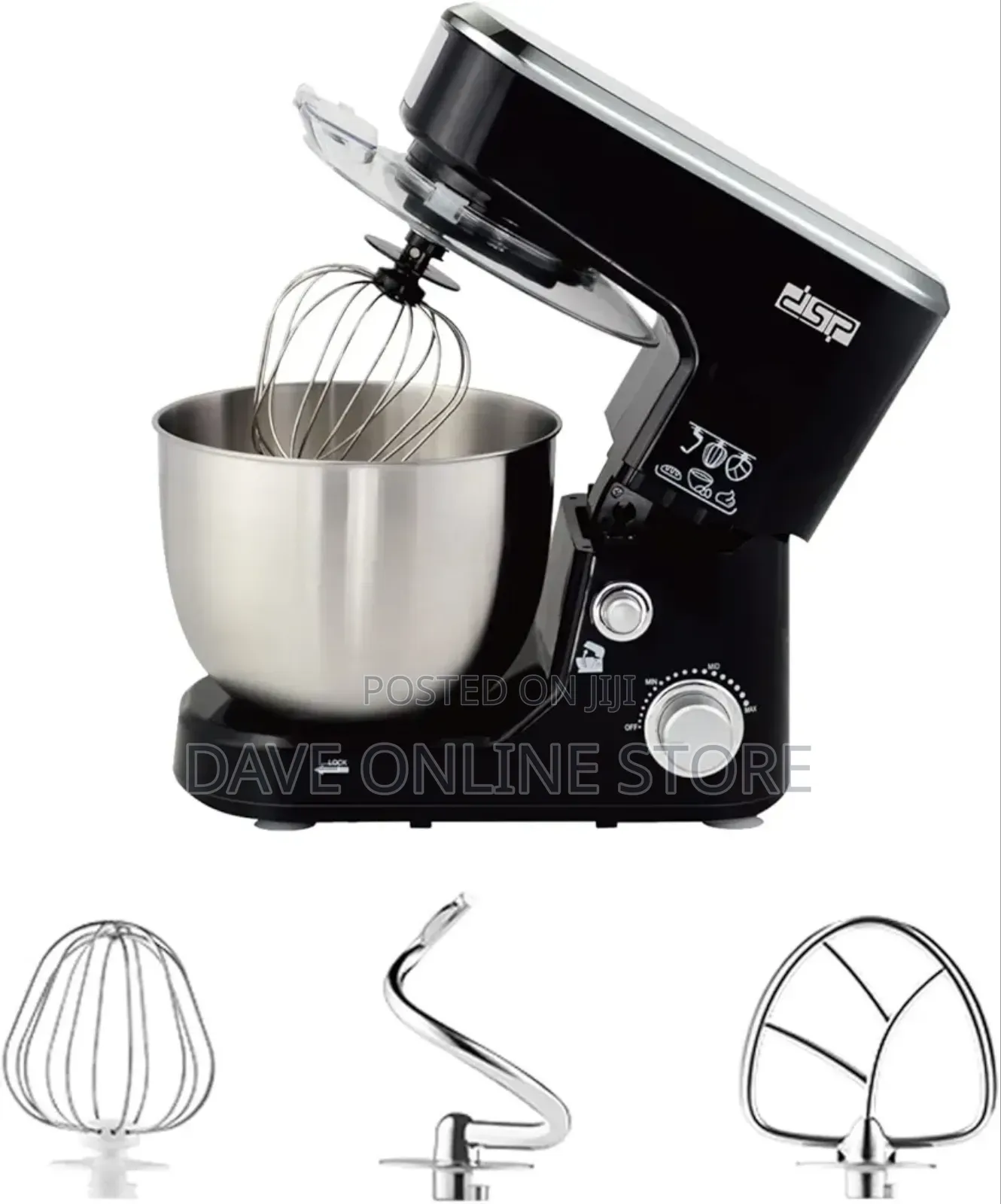 DSP 1000W 5.Litre Electric Stand Mixer, White