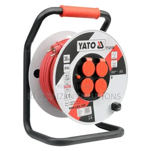 YATO 4-Way 2.5mm 16A Heavy-Duty Cabel Reel With Stand 30m
